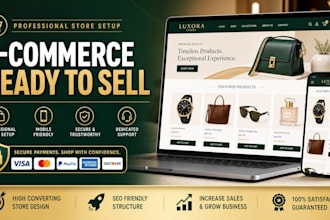 create your professional ecommerce site ready to sell