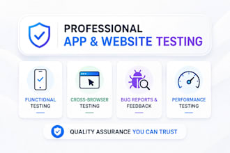test and QA your website or app for bugs and usability