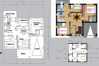 draft an architectural floor plan in autocad 2d