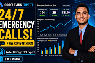 create, manage, and optimize google ads campaigns for your water damage business