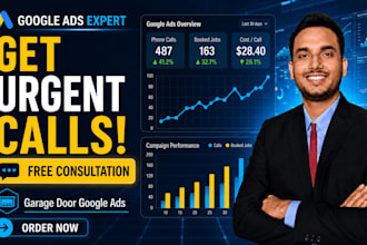 create, manage, and optimize google ads campaigns for garage door companies