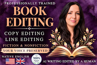 edit fiction, nonfiction, and ai written books