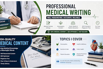 write patient education leaflets and healthcare content