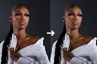 do fashion and professional retouching for dark skin photography