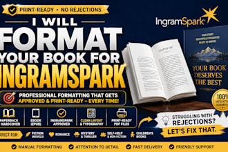 format your book for ingramspark with zero rejection guarantee