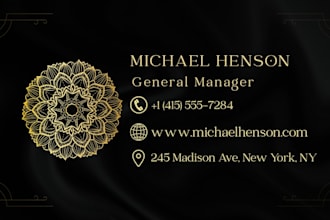 design a unique business card for your brand