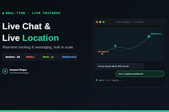 add real time chat and live location tracking to your app