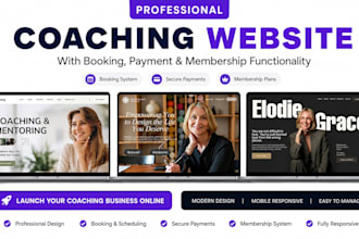 build wordpress online coaching website with booking, payments functionality
