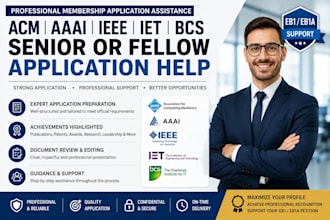 help you prepare acm aaai iet bcs ieee senior or fellow application for eb1