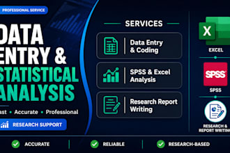do spss data analysis excel data entry and research report writing