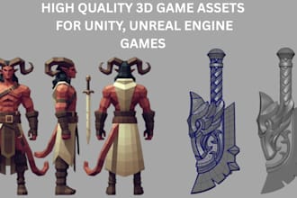 model high quality 3d game assets for unity, unreal engine, and mobile games