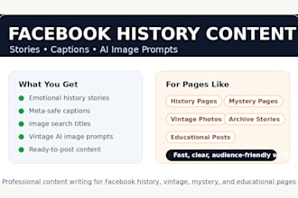 write engaging facebook history stories and captions