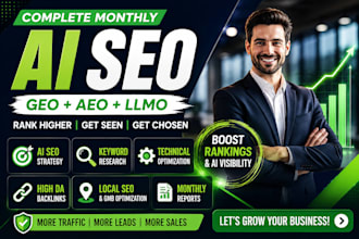 do monthly GEO local SEO aeo ai google search backlinks for gmb website ranking