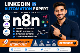 setup n8n linkedin automation outreach using expandi dripify and ai