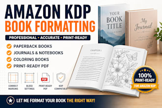 format your paperback or journal for amazon KDP