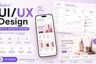 do modern mobile app UI design in figma