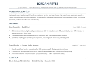 write an ats friendly resume for students, new grads, and first jobs
