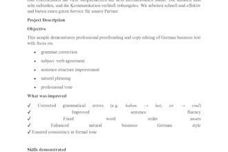 translate and proofread german texts professionally