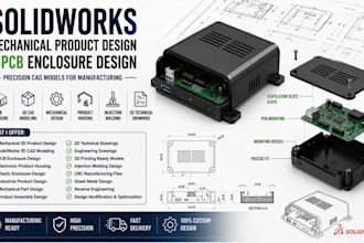 design professional mechanical 3d product design using solidworks and pcb board