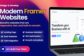 build a responsive framer website with cms and animations