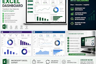 create professional excel dashboards and KPI reports