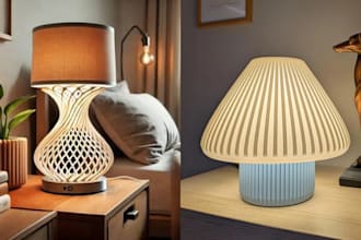 design a custom 3d printed lamp, lampshade, chandelier stl model for printing