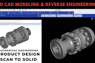 do reverse engineering from 3d scan stl obj and mesh to step cad model