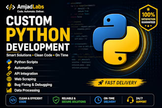 develop custom python scripts, automation and apis