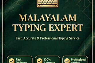 do accurate malayalam typing for  handwritten pdf documents