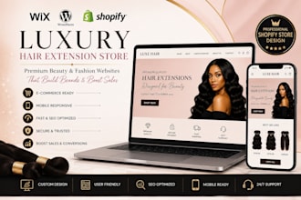 luxury hair extension store design for shopify beauty and hair care brand