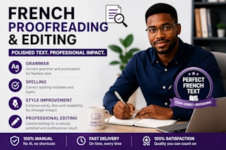 proofread and edit your french text professionally