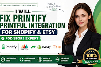 fix printify printful integration for shopify and etsy pod store