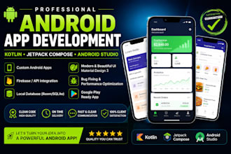 develop a professional android app using kotlin and jetpack compose