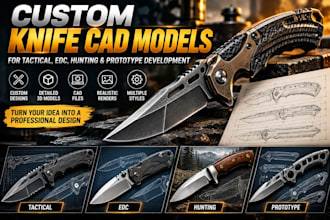 create custom knife cad models and 3d designs