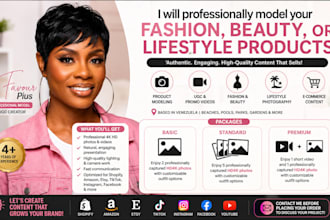professionally model your fashion, beauty lifestyle products