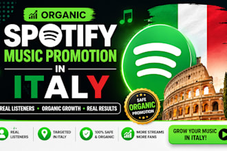 do organic spotify music promotion in italy
