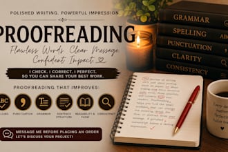 proofread and edit your book, novel or manuscript
