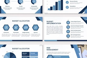 create professional business presentation pitch deck slides design
