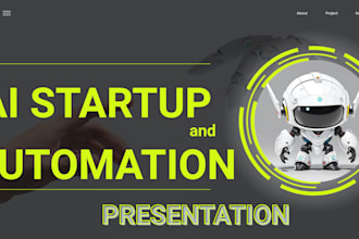 design ai startup and automation presentation for ai agencies and startups