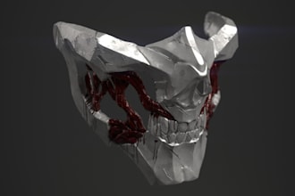 design 3d anime mask, helmet and cosplay armor models for 3d printing