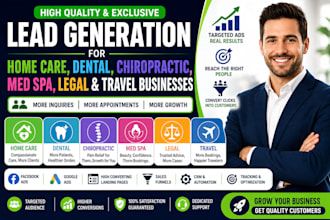 generate home care, dental, chiropractic, med spa, legal and travel leads