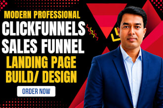 design and build clickfunnels sales funnel and wordpress landing page