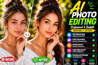 do ai photo editing, retouching and background removal