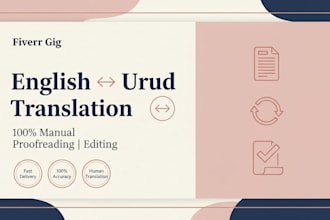 be your professional english urdu translator and proofreader