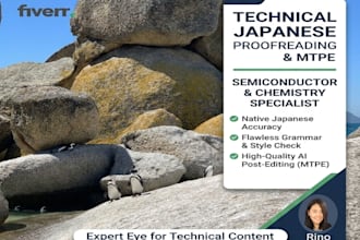 be your technical japanese proofreader and editor for mtpe