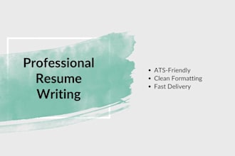 write a professional ats friendly resume and CV