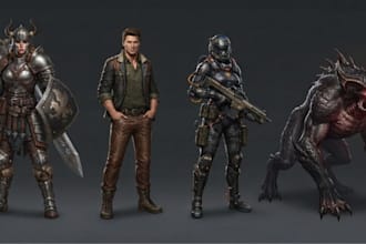 do custom 3d character design,3d modeling for your game