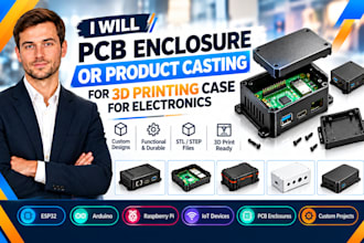pcb enclosure or product casting for 3d printing case for electronics