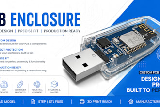 pcb enclosure or product casting for 3d printing case for electronics