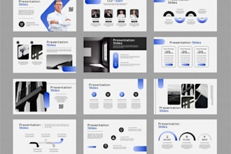 do powerpoint presentation, pitch deck, company presentation, and corporate PPT